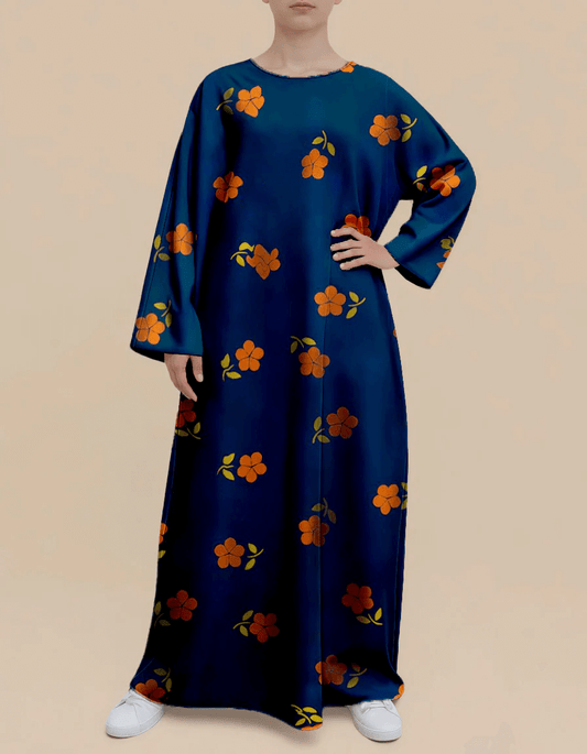 Plus Size Floral Nursing Kaftan in Flowers